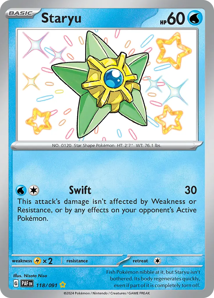 Staryu IR 118/091 Baby Shiny - Paldean Fates
