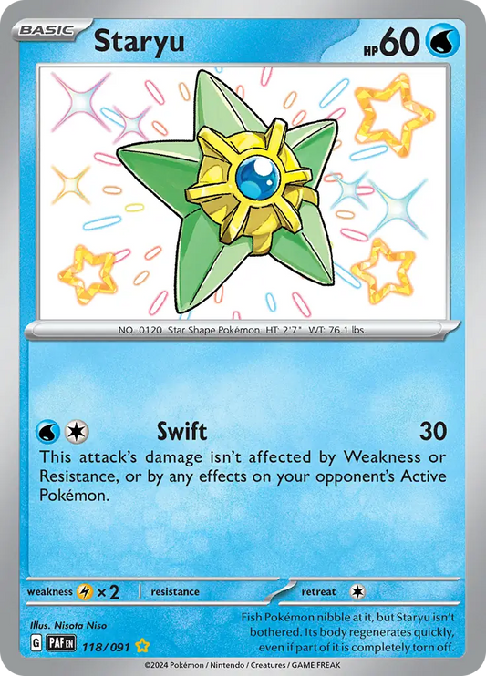 Staryu IR 118/091 Baby Shiny - Paldean Fates