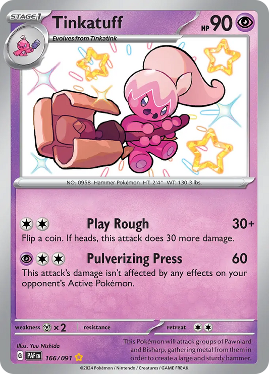 Tinkatuff IR 166/091 Baby Shiny - Paldean Fates